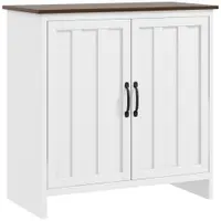 HOMCOM Bufet Modern pentru Bucătărie, Mobilier cu 2 Uși și Raft Reglabil din Lemn, 80x39,7x80 cm, Alb | Aosom Romania