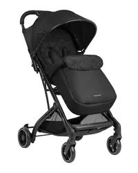 Carucior sport KikkaBoo Miley Black pana la 22kg,Pliere compacta cu sistem troller,Cadru aluminiu,Suspensii,Baldachin cu extensie protectie UPF50+,Spatar reglabil cu pozitie de somn,Material impermeabil,Husa picioare