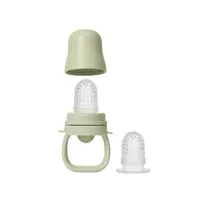 Dispozitiv de hranire Bibs Baby Feeder cu 2 tetine din silicon Sage
