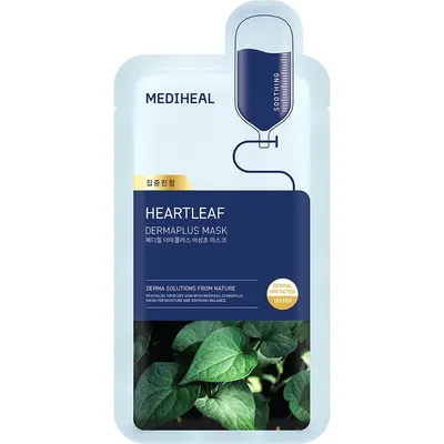 Mască de față echilibrantă, Dermaplus Heartleaf Sheet Mask, 22 ml, Mediheal