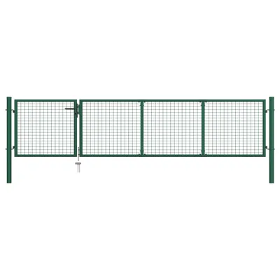 Gossi poarta de gradina, verde, 350 x 75 cm, otel