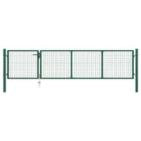 Gossi poarta de gradina, verde, 350 x 75 cm, otel