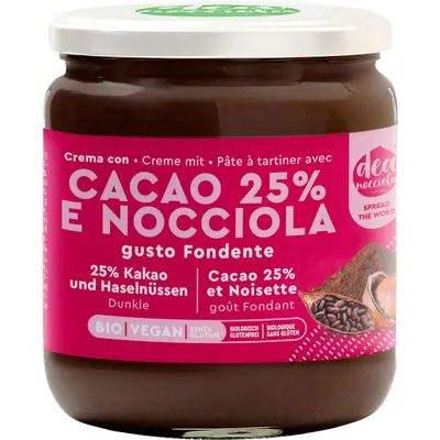 Crema de Ciocolata Fondanta cu Alune de Padure si 25% Cacao fara Gluten Ecologica/Bio 300g