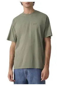 Tricou relaxed fit cu logo brodat discret pe partea din fata