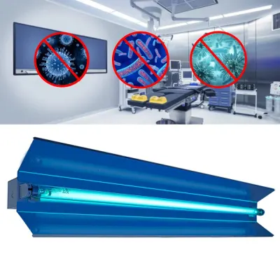 Lampa bactericida UVC orientabila 55W cu reflector, fixare perete
