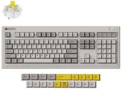 Tastatură mecanică Keychron - R6, wireless, Keychron Super Banana, RGB, Retro
