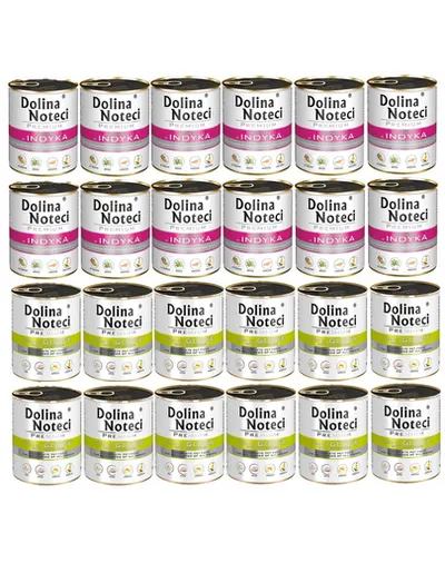 DOLINA NOTECI Mix pentru câini Premium 24x800g curcan și gâscă cu cartofi
