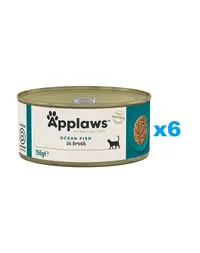 APPLAWS Cat Adult Ocean Fish in Broth peste oceanic in supa 6x156 g hrana pisici