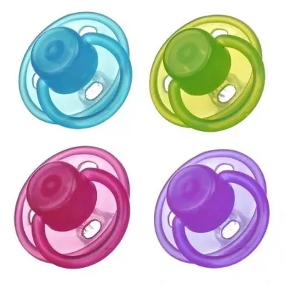 Suzeta silicon rotunda Minut Baby 3+ roz