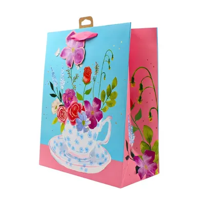 Pungă cadou Clairefontaine L Floral Teacup