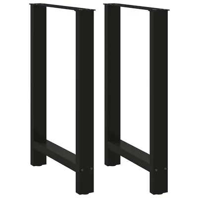 vidaXL Picioare de masă de bar, negre, 2 buc., 60x(90-91) cm, oțel