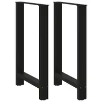 vidaXL Picioare de masă de bar, negre, 2 buc., 60x(90-91) cm, oțel