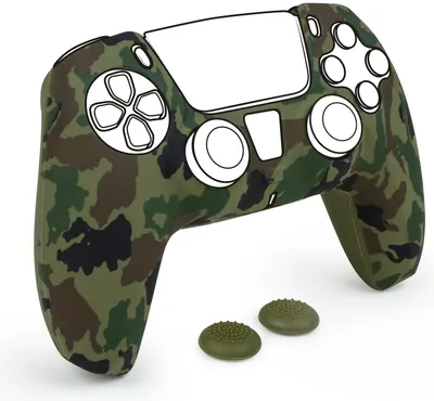Husă din silicon pentru controler și protecție pentru butoane BigBen – Silicon Glove, camuflaj (PS5)