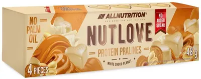 Nutlove Protein Pralines, ciocolată cu arahide și cremă, 48 g, AllNutrition