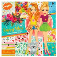 Bloc hartie decorativa Grafix Happy Besties 25x25 cm, 20 coli