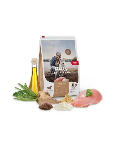 Hrană câini talie mică sensibili MERA Pure Sensitive Mini 4 kg curcan&orez digestie ușoară