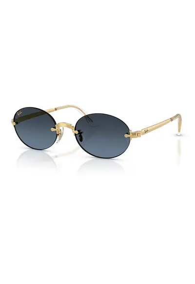 Ochelari de soare ovali unisex A$AP ROCKY - Auriu pal