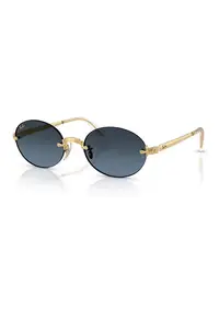Ochelari de soare ovali unisex A$AP ROCKY - Auriu pal