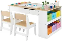 Set masă și 2 scaune pentru copii 5 în 1 Costway - Colț creativ