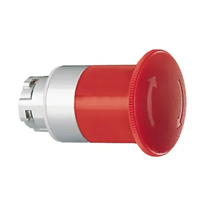 Cap Buton Ciuperca , Ø22mm 8lm Metal Series, Latch, Turn To Release, Ø40mm. For Emergency Stopping. Iso 13850. Red