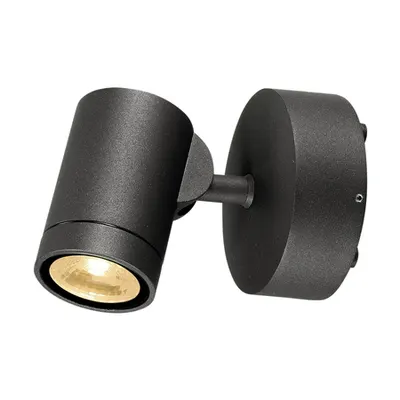 Corp iluminat de perete, aplica, lumini Helia perete, antracit perete de lumina in aer liber, cu un singur cap, LED-uri, 3000K, IP55, antracit, inclinabila, 8W
