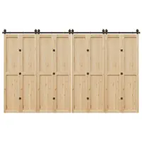 Gossi set feronerie pentru usi glisante, negru, 366 cm, otel