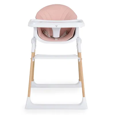 Scaun de masa pentru copii Cangaroo Almond Pink,husa din piele ecologica usor de curatat,structura metalica stabila,picioare antiderapante,pliere compacta,centura de siguranta si protectie antialunecare,suport picioare