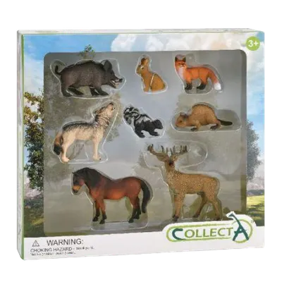 Set de 8 figurine pictate manual Animale din padure