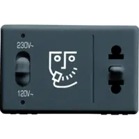 Shaver Priza For Hotel System - European/american Standard - Indicator Light For the Selected Voltage -230v 50/60hz - 3 Modules - System Black