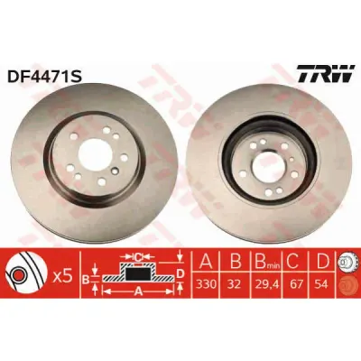Disc frana TRW DF4471S