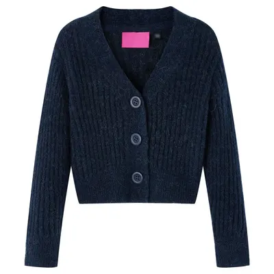 Gossi cardigan tricotat pentru copii, bleumarin, 128