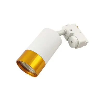Corp de iluminat, proiector pe sina, LED GU10 35W, clasa protectie IP20, alb auriu