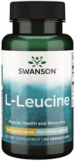 L-Leucine, 500 mg, 60 capsule vegetale, Swanson