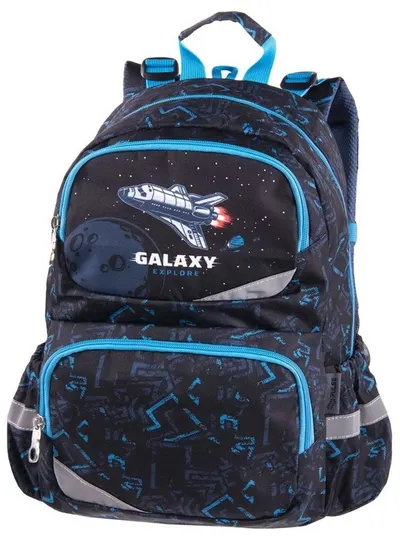 Ghiozdan școlar Pulse Anatomic - Galaxy, 3 compartimente