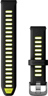 Curea Garmin - QR Silicone, Venu 3S, 18 mm, Black/Amp Yellow/Slate