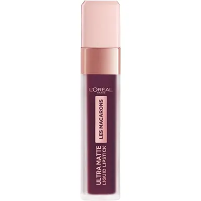 Ruj, L'Oréal, Make Up Les Macarons, culoare negru coacăză, 7,6 ml