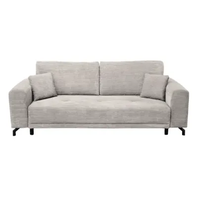 Canapea VEGA extensibila, 3 locuri, cu arcuri si lada depozitare, bej inchis, 237x110x73 cm