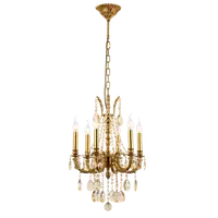 Darian Candelabru 6xe14 Aramă/cristale