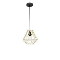 Lampa suspendata ISABELLA Brass Metal Negru Fabric Wire LED E27 1x12 Wat 230 Volt IP20 Fara bec