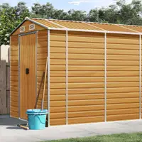 Gossi sopron de gradina, maro deschis, 191x555x198 cm otel galvanizat