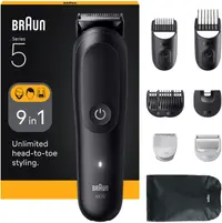 Trimmer pentru față/păr/corp Braun - AIO5540, Black/Mat