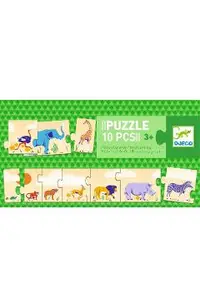 Puzzle 10 piese. Small and Big. De la mic la mare