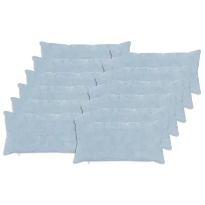 vidaXL Husă pentru pernă 12 buc. HEERLEN Albastru deschis 40 x 80 cm