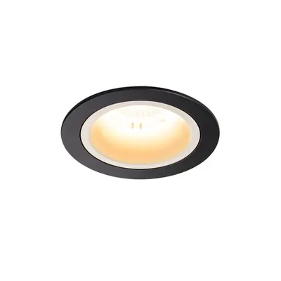 Spot incastrat, NUMINOS M Ceiling lights, black Indoor LED recessed ceiling light black/white 3000K 20° gimballed, rotating and pivoting, including leaf springs