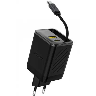 Incarcator Retea Cu Cablu USB-C Dudao A67EU, 67W, 3.35A, 1 x USB-A - 1 x USB-C, Negru