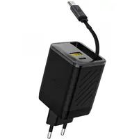Incarcator Retea Cu Cablu USB-C Dudao A67EU, 67W, 3.35A, 1 x USB-A - 1 x USB-C, Negru