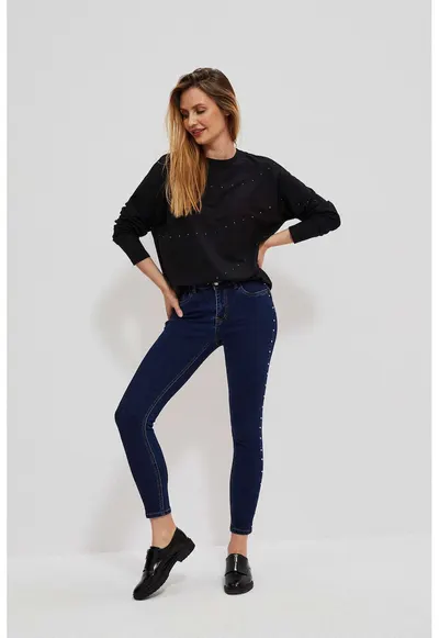 Jeansuri skinny cu tinte - Albastru inchis