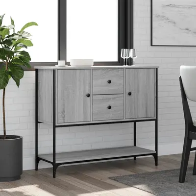 vidaXL Servantă, gri sonoma, 100x36x85 cm, lemn compozit