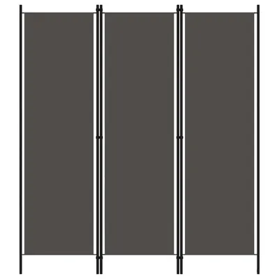 vidaXL Paravan de cameră cu 3 panouri, antracit, 150 x 180 cm