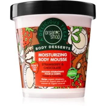 Organic Shop Body Desserts Strawberry & Chocolate spuma de corp cu efect de hidratare